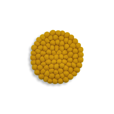 Untersetzer dicke Kugeln, Ø ca. 21 cm - Goldgelb