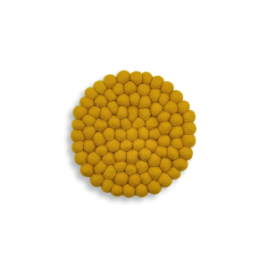 Untersetzer dicke Kugeln, Ø ca. 21 cm - Goldgelb