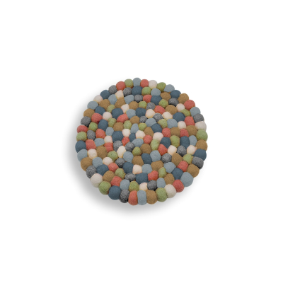 Filz Untersetzer Fridas Frühlingsmix, Ø ca. 21 cm (dünne Kugeln)