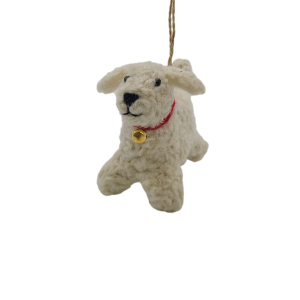 Deko-Hund, naturweiß