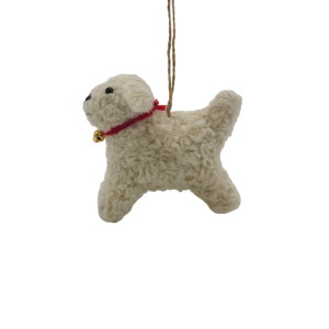 Deko-Hund, naturweiß