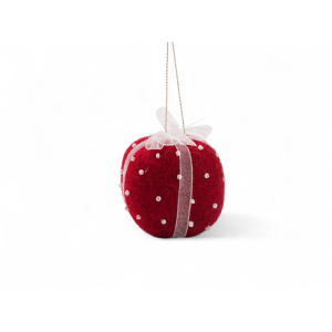 Filz Deko: Geschenk mit Schleife, rot