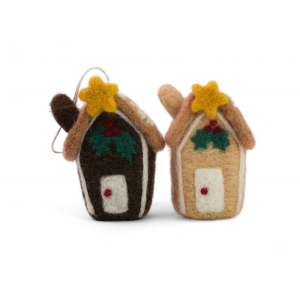 Filz Deko: Knusperhaus, 2er Set