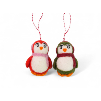 Filz Deko: Winter Pinguin, 2er Set