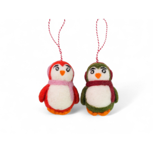 Filz Deko: Winter Pinguin, 2er Set