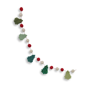 Filz Girlande: Weihnachtsbaum