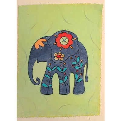 Grußkarte Elefant