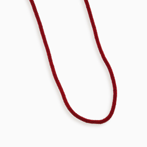 Halskette aus Glasperlen, Rot
