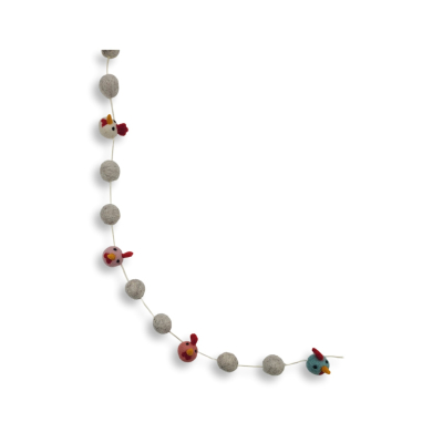 Filz Girlande Hühner