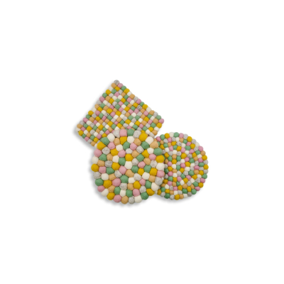 Filz Untersetzer Pastell hell