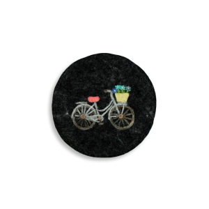 Untersetzer Fahrrad, anthrazit  (Ø ca. 21 cm)