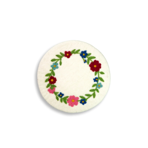 Untersetzer Blumenkranz, naturweiß  (Ø ca....