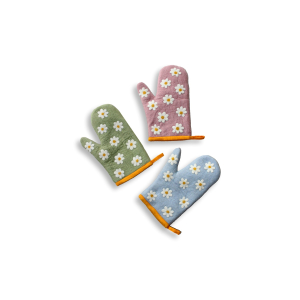 Topfhandschuh Blumen, rechte Hand - verschiedene Farben