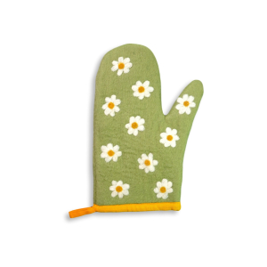 Topfhandschuh aus Filz Blumen, Pistaziengrün (linke...