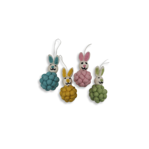 Filz Deko: Pom Pom Hasen (4er Set)