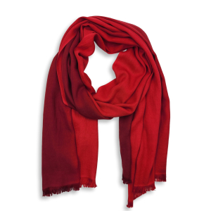 Seiden-Schal mit farbigem Verlauf, Rot