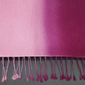 Schal mit farbigem Verlauf 70% Wolle / 30% Seide - ca. 180*50 cm Marsala (Violett)