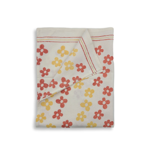 Geschirrtuch Kleine Blüten, Gelb/Rot