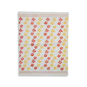Geschirrtuch Kleine Blüten, Gelb/Rot