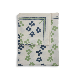 Geschirrtuch Kleine Blüten, Blau/Grün