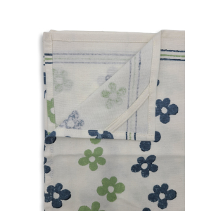 Geschirrtuch Kleine Blüten, Blau/Grün
