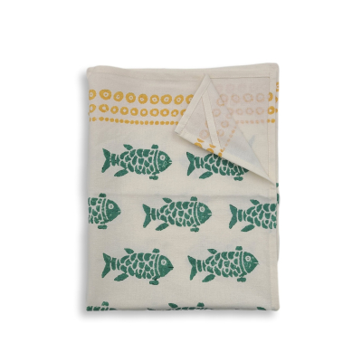 Geschirrtuch Fische, Grün