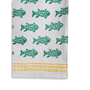 Geschirrtuch Fische, Grün