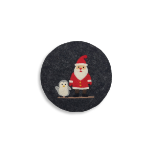 Coaster Santa Claus & Penguin, Anthracite