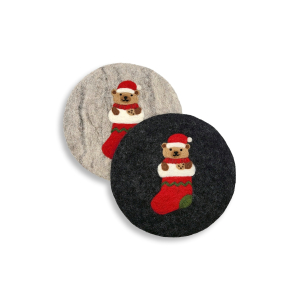 Untersetzer Weihnachtsstrumpf, verschiedene Farben