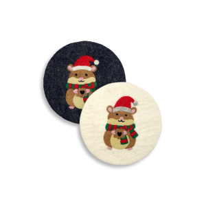 Untersetzer Weihnachtshamster, verschiedene Farben