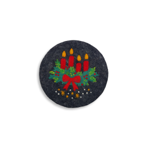 Untersetzer Adventskranz, Anthrazit
