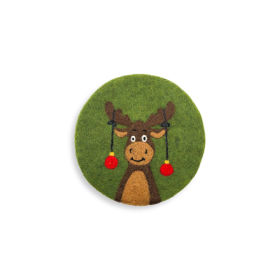 Untersetzer Weihnachtselch, Khaki