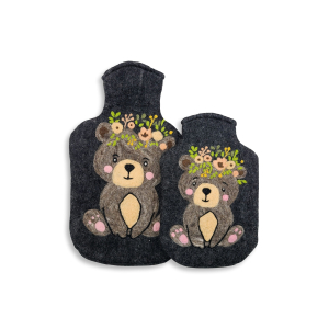 Wärmflaschenüberzug mit Innenfutter: Teddy mit...