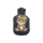 Wärmflaschenhülle Teddy mit Blumen, anthrazit (2,0l)