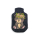 Wärmflaschenhülle Teddy mit Blumen, anthrazit (0,8l)
