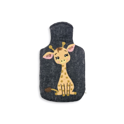 Wärmflaschenhülle Giraffe, anthrazit (2,0l)