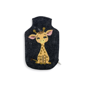 Wärmflaschenhülle Giraffe, anthrazit (0,8l)
