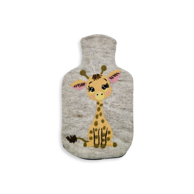 Wärmflaschenhülle Giraffe, hellgrau (2,0l)