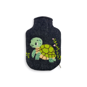 Cover hot water bottle Turtle, anthracite (0.8 l)