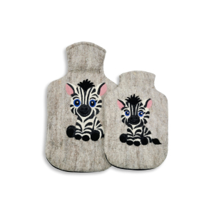 Wärmflaschenüberzug mit Innenfutter: Zebra,...