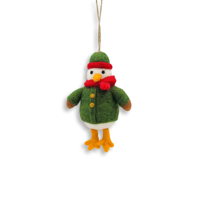 Filz Deko: Möwe im Mantel