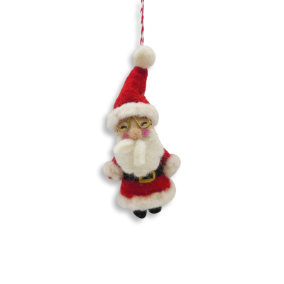 Filz Deko: Nikolaus mit Brille