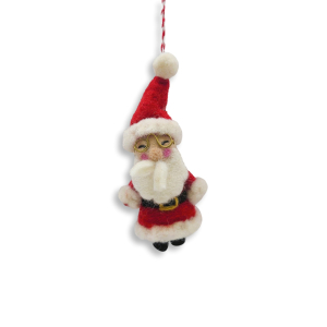 Filz Deko: Nikolaus mit Brille