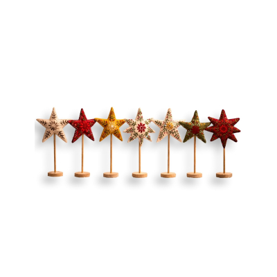 Deko Stern (mit Holzfuss), verschiedene Designs