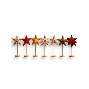 Deko Stern (mit Holzfuss), verschiedene Designs
