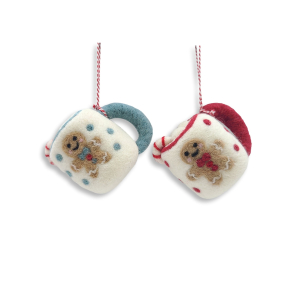 Filz Deko: Weihnachtstassen (2er Set)