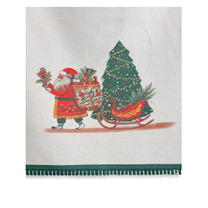 Geschirrtuch Nikolaus mit Schlitten