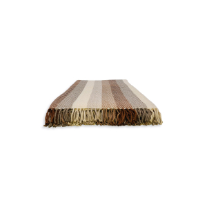 Wolldecke Heringbone, Beige/Braun