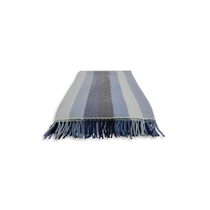 Wolldecke Heringbone, Blau