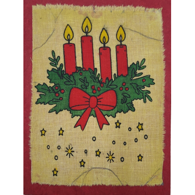 Grußkarte Weihnachtskranz